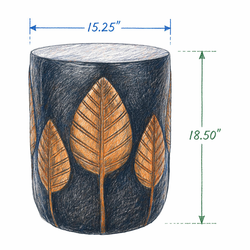 Table d'appoint d'extérieur en béton léger