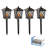 Black Solar Powered Integrated LED Pathway Light Pack