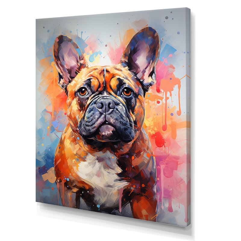 Bulldog Boldness IV - reproduction sur toile, Toile tendue, H 32 po x l 16 po x P 1 po