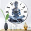 Horloge murale Blue Yogini Elegant Grace-93380855