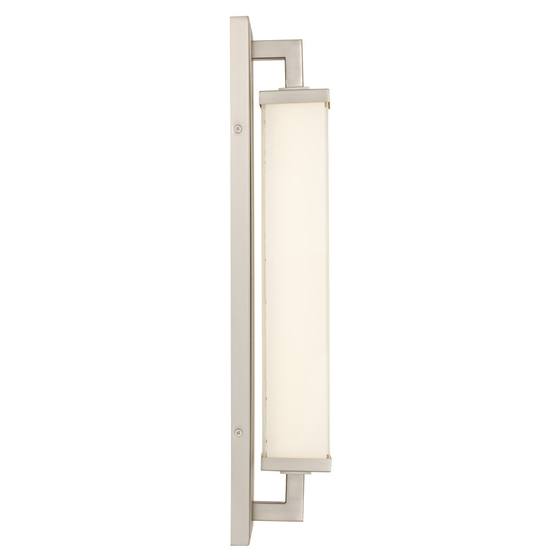 Barre d'éclairage intégrée pour meuble-lavabo à DEL, H 4,5 po x l 22 po x P 4 po, Nickel brossé