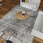 Tapis oriental gris en polypropylène tissé à la main Ragheb-1303965524