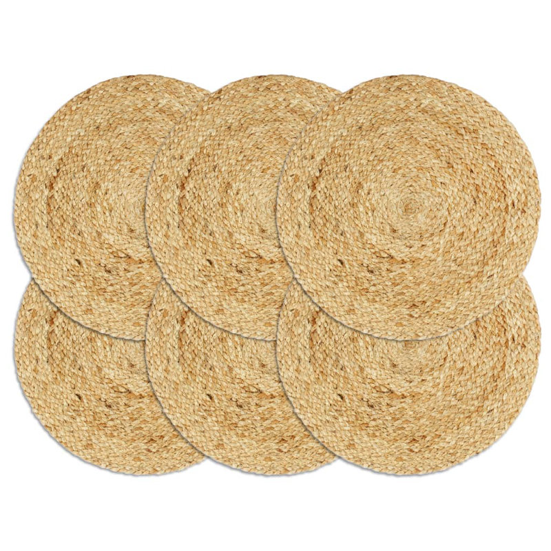 Quynh Jute Solid Colour Round Placemat, Natural