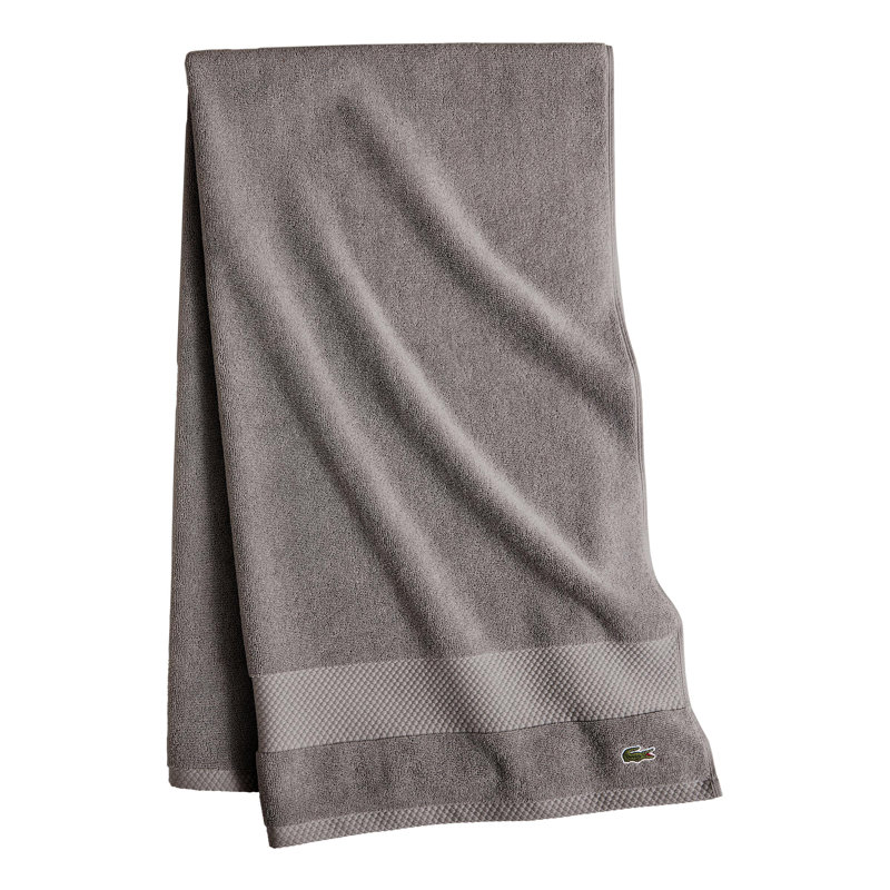 Drap de bain Lacima Heritage 35 po x 70 po en coton Supima, serviettes absorbantes ultra douces avec protection antimicrobienne Micro-Fresh®, certifié OEKO-TEX, drap de bain simple, météorite