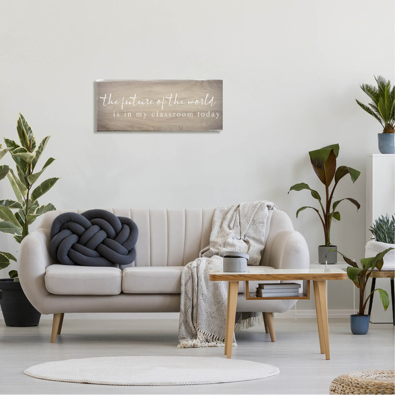 «Rustic Classroom Teacher Quote», impression sur toile tendue, H 13 po x l 30 po x P 1,5 po