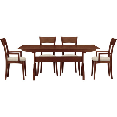 Sarah Extendable Solid Wood Top Four Leg Base Dining Set