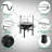 33 Inch 2 in 1 Fire Pit with Charcoal Grill with Adjustable Swivel Cooking Grate for Outside BBQ Patio Picnic Party