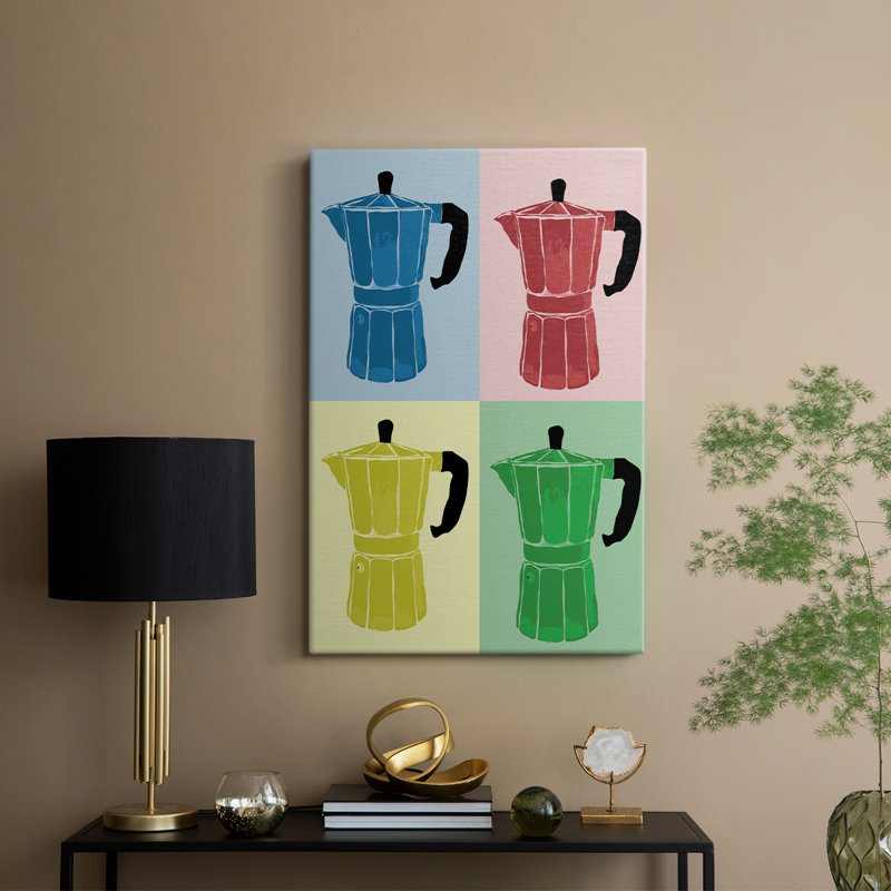 Moka Pot Colorblock - Cavas enveloppés de galerie