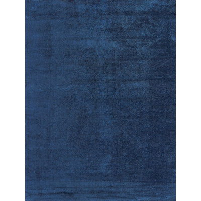 Calla Hand-Loomed Synthetic Navy Blue Area Rug
