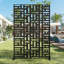 Moderne L 47 po x l 16 po x H 72 po en acier galvanisé noir intimité creusée galvanisée (1 paquet)-124959085