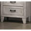 Table de chevet contemporaine en mélamine blanc délavé 1pc