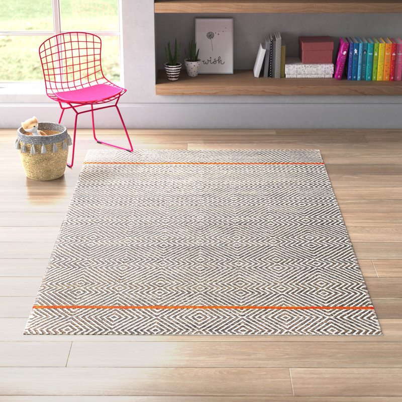 Hewish Geometric Hand Woven Area Rug, Rectangle 152 x 244cm