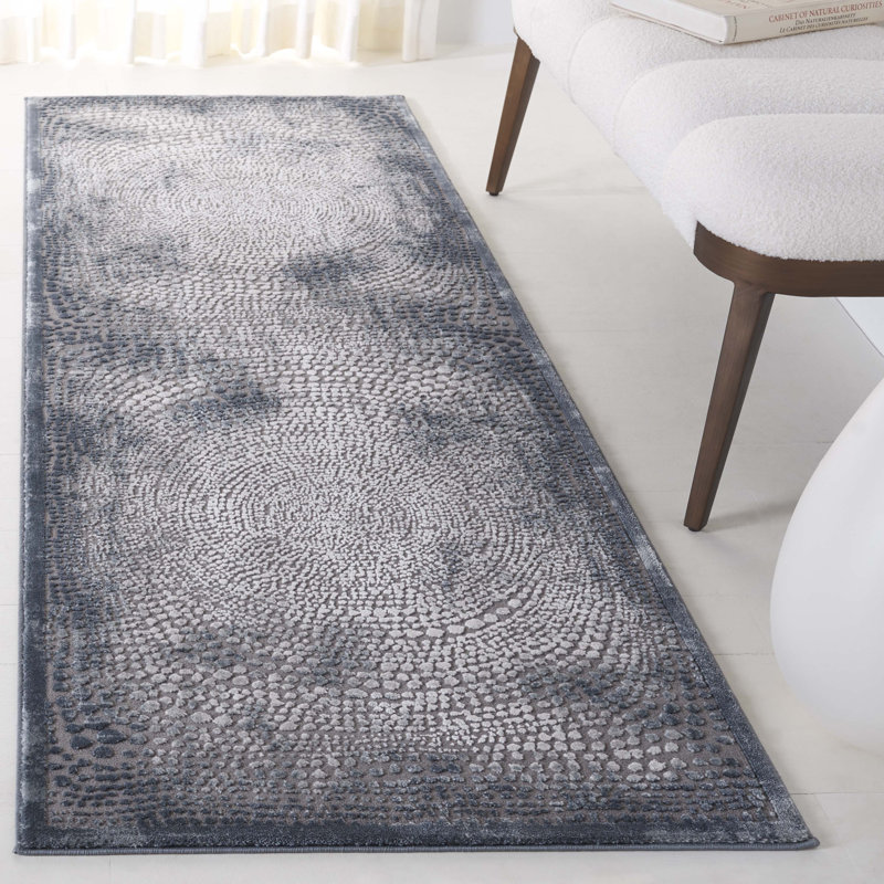 Tapis abstrait Bobak Performance, Tapis de couloir 2 pi 7 po x 8 pi