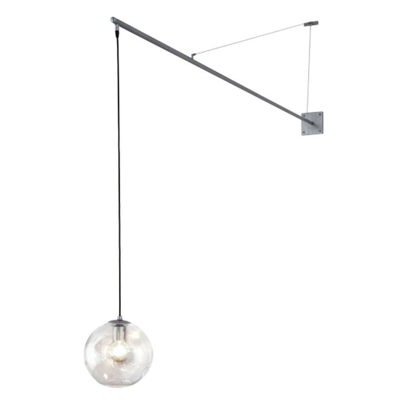 Makhtar 1 - Light Sparkle Silver Sphere Pendant