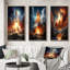 «Rocketship Celestial Dreams», 3 pièces sur toile-1944110944-1944110951