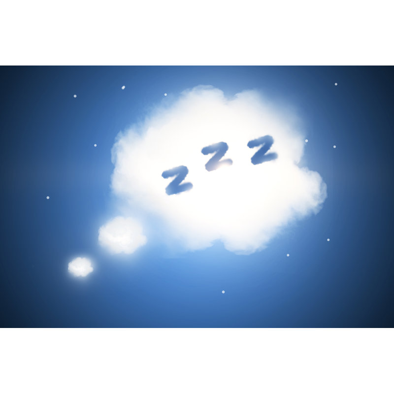 Sleep Cloud Background - Wrapped Canvas Print, 30cm H x 46cm W x 3.8cm D
