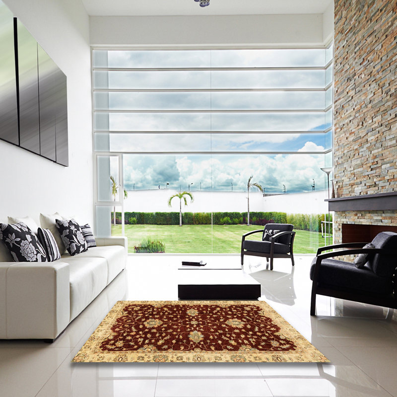 Tapis décoratif multicolore à motif abstrait, Carré 4 pi