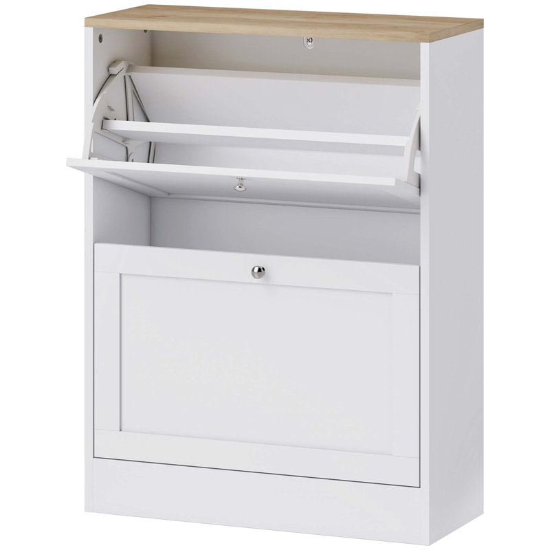 12 Pair Flip Down Shoe Storage