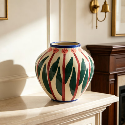 Vases de table en céramique/porcelaine à motif bourgeon de couleur