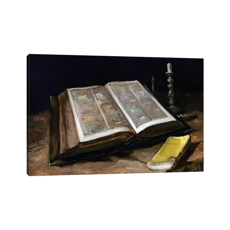 Still Life with Bible by Vincent Van Gogh - 1 Piece Wrapped Canvas Painting, 20.32 cm H x 30.48 cm W