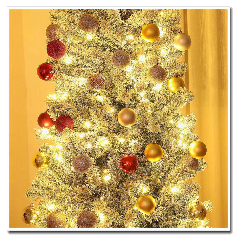 Arbre de Noël 6 pi avec crayons pré-éclairés, H 6 pi
