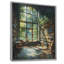 Bibliothèque verte et brune, Quiet Haven II - Art encadré avec bibliothèque-1638580952-1638580955