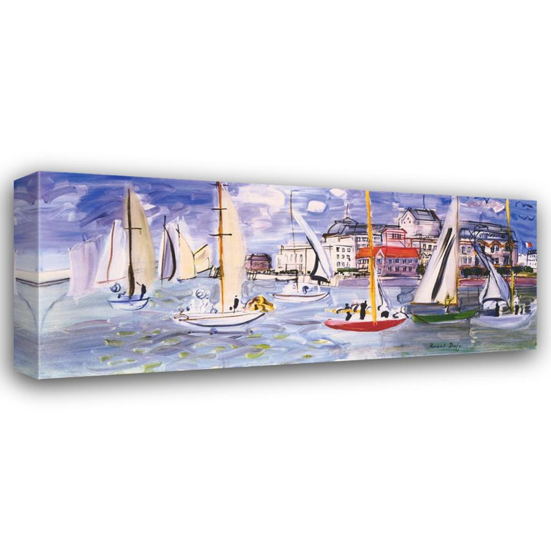 Régates dans le port de Trouville MCG-D1111M, H 10 po x l 24 po
