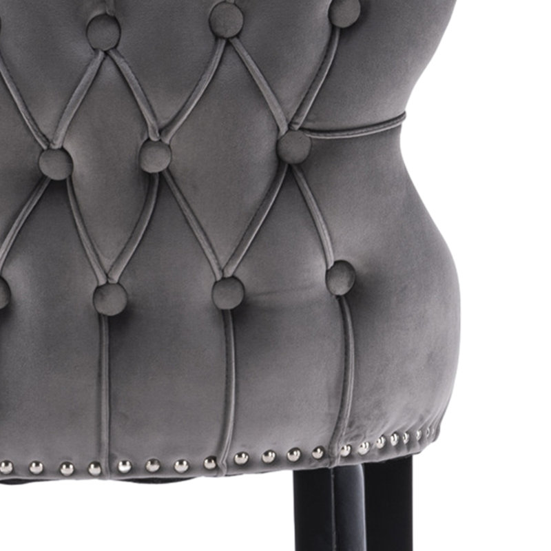 Tabouret de comptoir 26,72 po Joason, Gris foncé