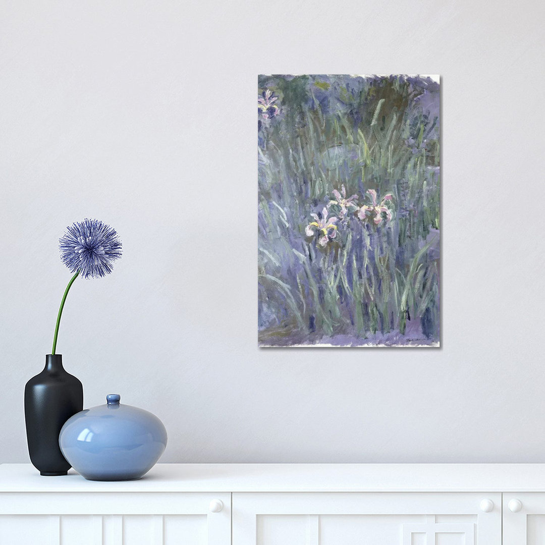 Iris, C by Claude Monet - Wrapped Canvas Painting