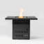 Foyer de table 34 po au gaz propane, foyer d'extérieur rectangulaire en acier de 50 000 BTU pour la cour extérieure - noir