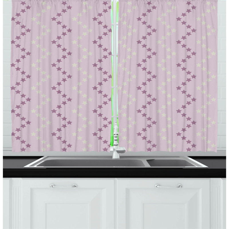 No Theme Pointed Kitchen Curtain