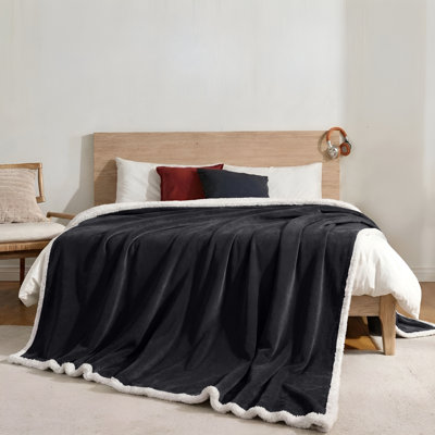 Moonlight Reversible Sherpa Fleece Blanket – Soft Throw Blanket & Thick Sherpa For All-Season Comfort