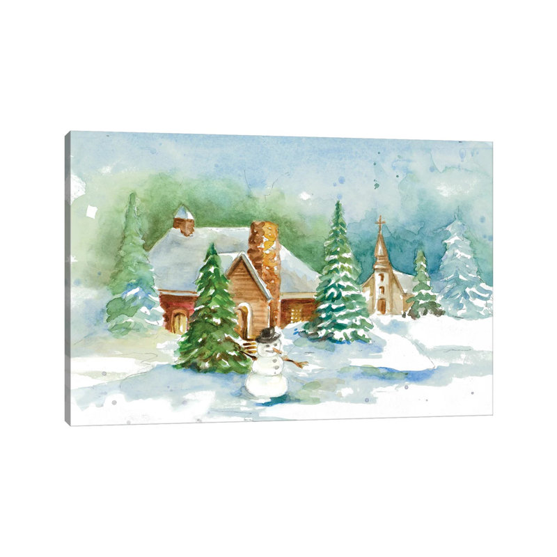 Holiday Town I by Lanie Loreth - Wrapped Canvas Painting, 20.32 cm H x 30.48 cm W