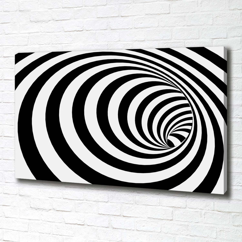 Spiral With Stripes - Wrapped Canvas Print