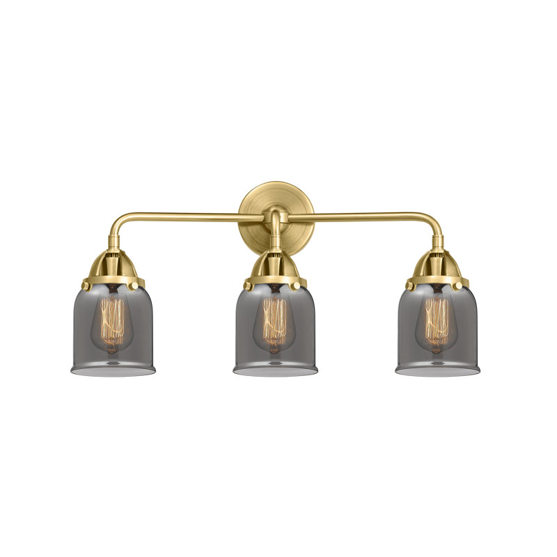 Shauna 3 - Light Vanity Light, LED, Plated Smoke, Satin Gold