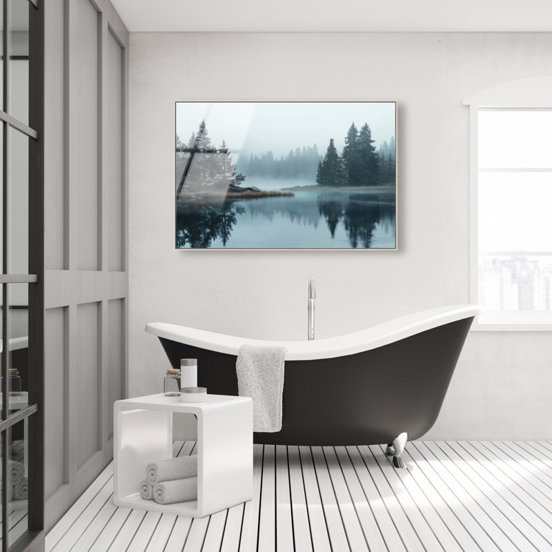 Morning Lake II Print, 31" H x 46" W, Silver Floater Frame