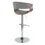 Amein Swivel Upholstered Adjustable Height Counter Stool-440975572