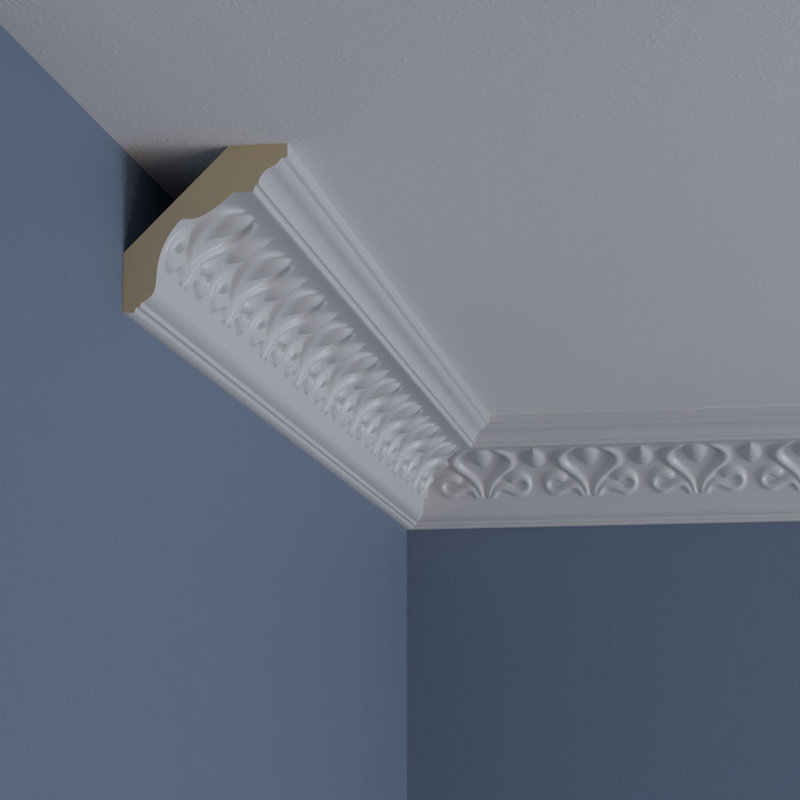 SAMPLE - Endurathane Read Crown Moulding, 3 1/8"H x 3 1/8"P x 4 1/2"F x 12"L, Factory Primed