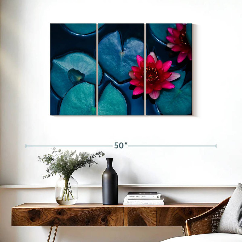 Fleurs de lotus Harnek, H 24 po x l 38 po