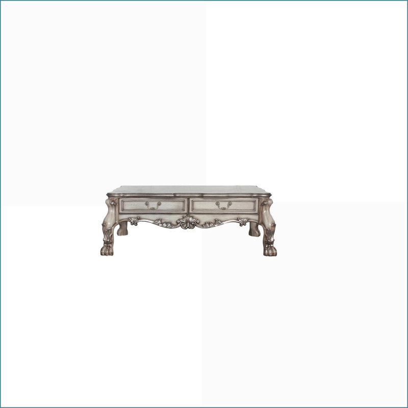 Table basse avec 2 tiroirs Bone White