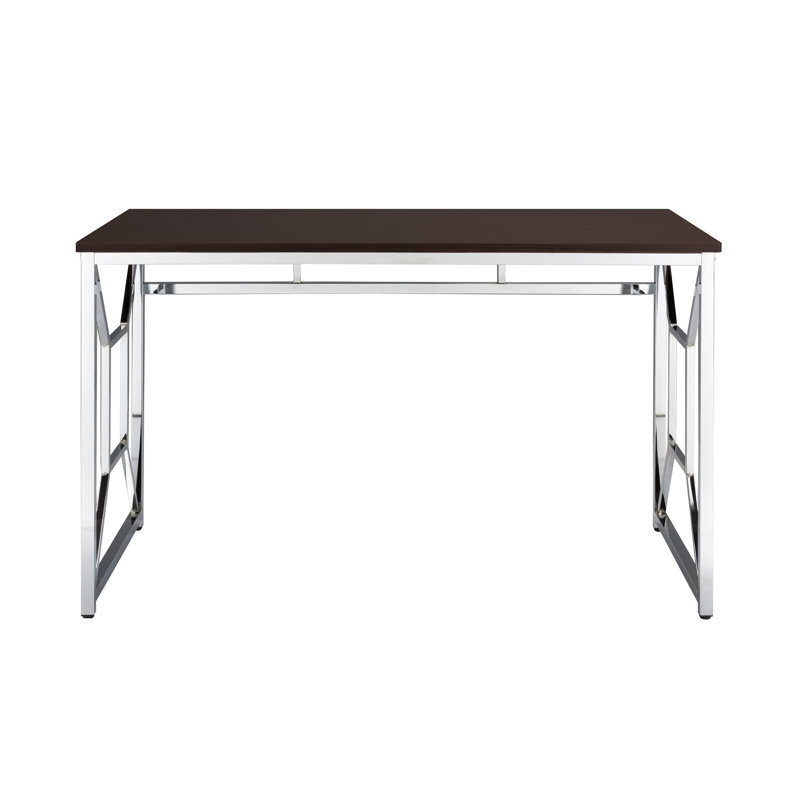 Martha Office Workspace Desk MDF/Chrome In (Not Including Office Chairs)