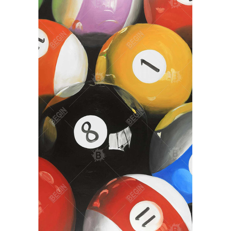 Pool balls closeup Bath Mat with Non-Slip Backing - Quick Dry Memory Foam Bathroom Rug - Absorbent - Modern Plush Spa-Style - Machine Washable