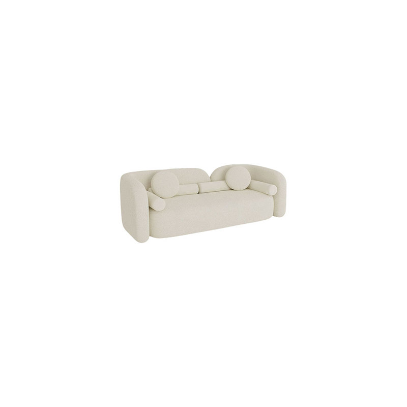 Petits poils plats de sable crème, 3, H 25,59 po x l 82,68 po x P 28,35 po