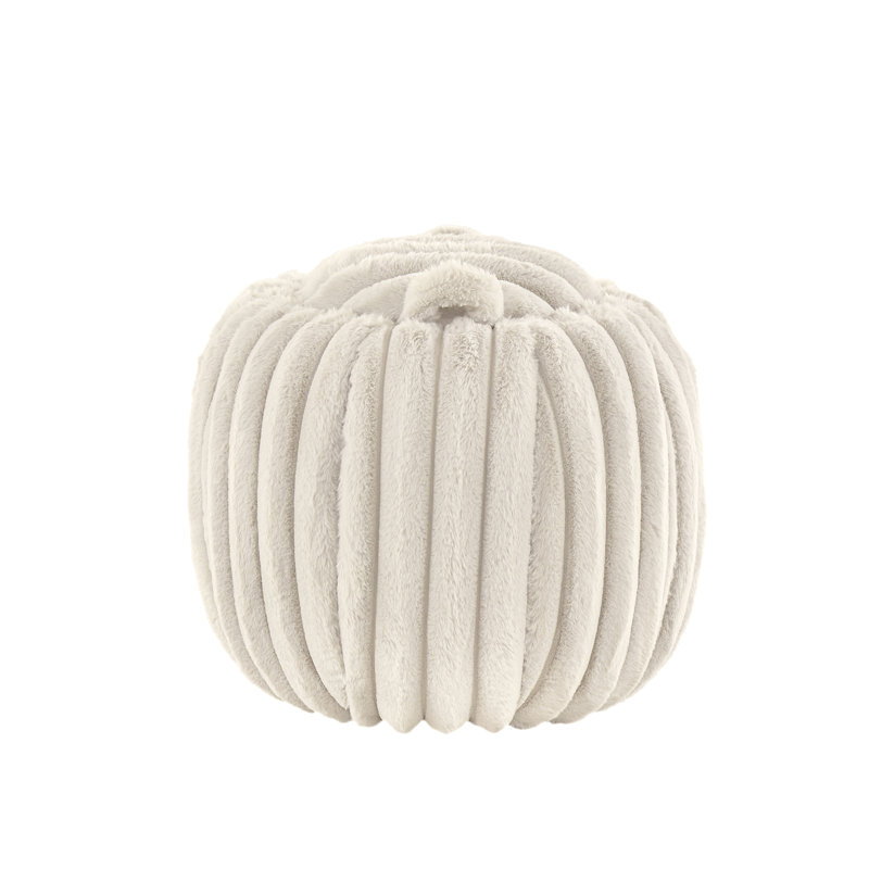 Doniphan Channel Fabric Storage Ottoman, Ivory