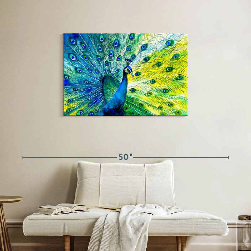 Crowle Regal bleu paon, H 24 po x l 36 po