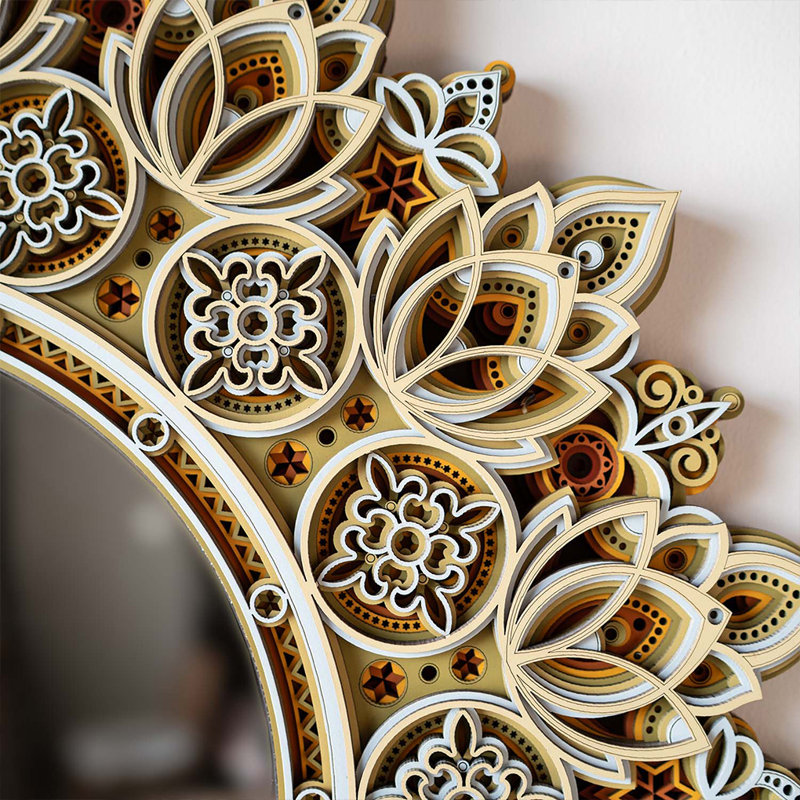 Décoration murale 3D en fleurs fabriquée à la main
