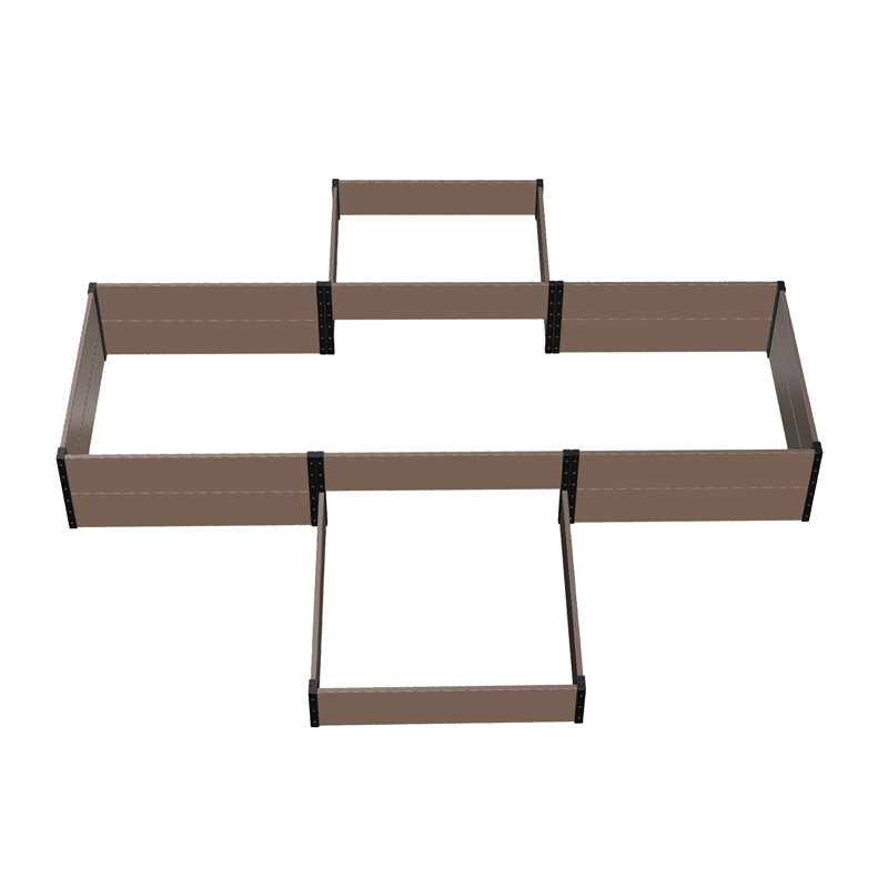 Lit de jardin surélevé en composite de bois en plastique 9 pi x 9 pi