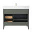 Ensemble de meuble-lavabo autoportant à simple cuve 42 po avec plateau en marbre Lavallon-105245170-105245161