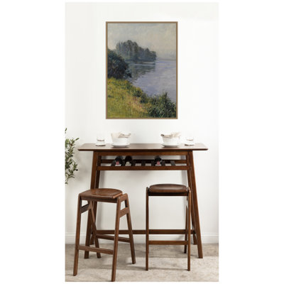 "La seine à l'Ile Marante par temps brumeux" par Gustave Caillebotte par Nostalgia, reproduction d'art sur toile encadrée