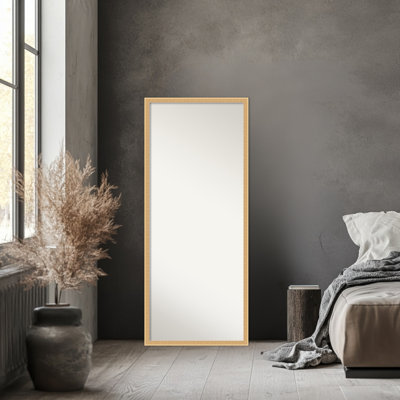 Bethany Non-Beveled Wood Framed Full-Length Floor Leaner Mirror